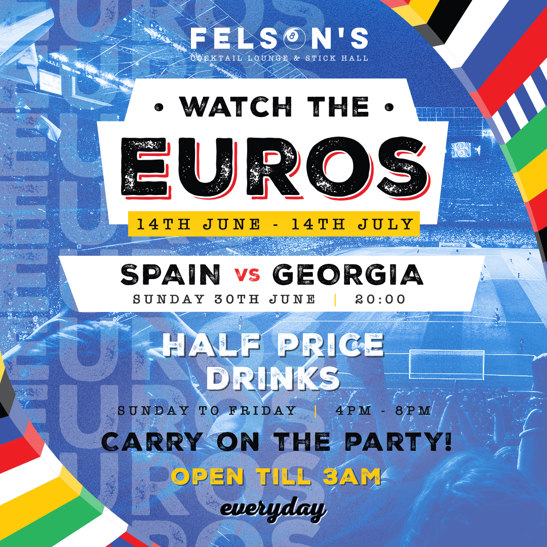 Euros 2024 Spain vs ﻿⚽ at Felsons Bournemouth, Bournemouth