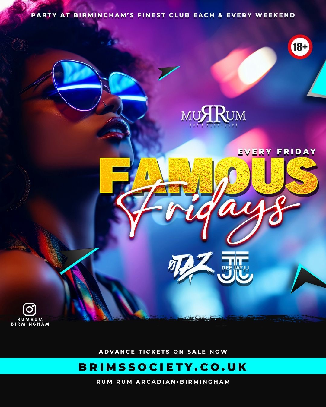 FAMOUS FRIDAYS 🔥 – Birmingham’s Hottest Friday 😈 @ RUMRUM ARCADIAN