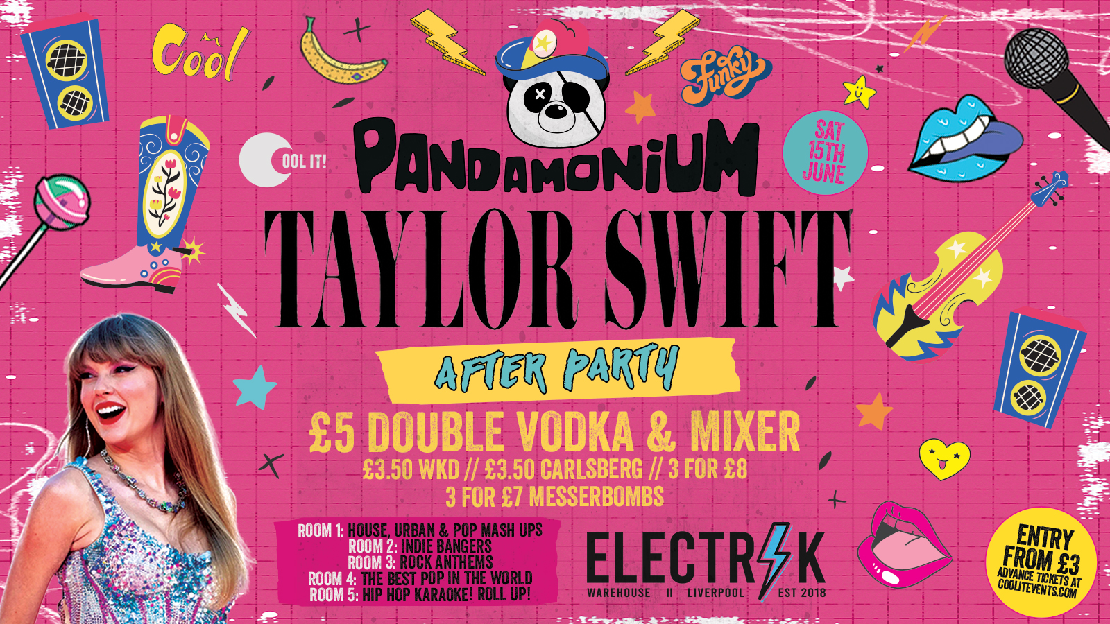 Pandamonium Saturdays : SWIFTIE SPECIAL – Taylor Swift After Party