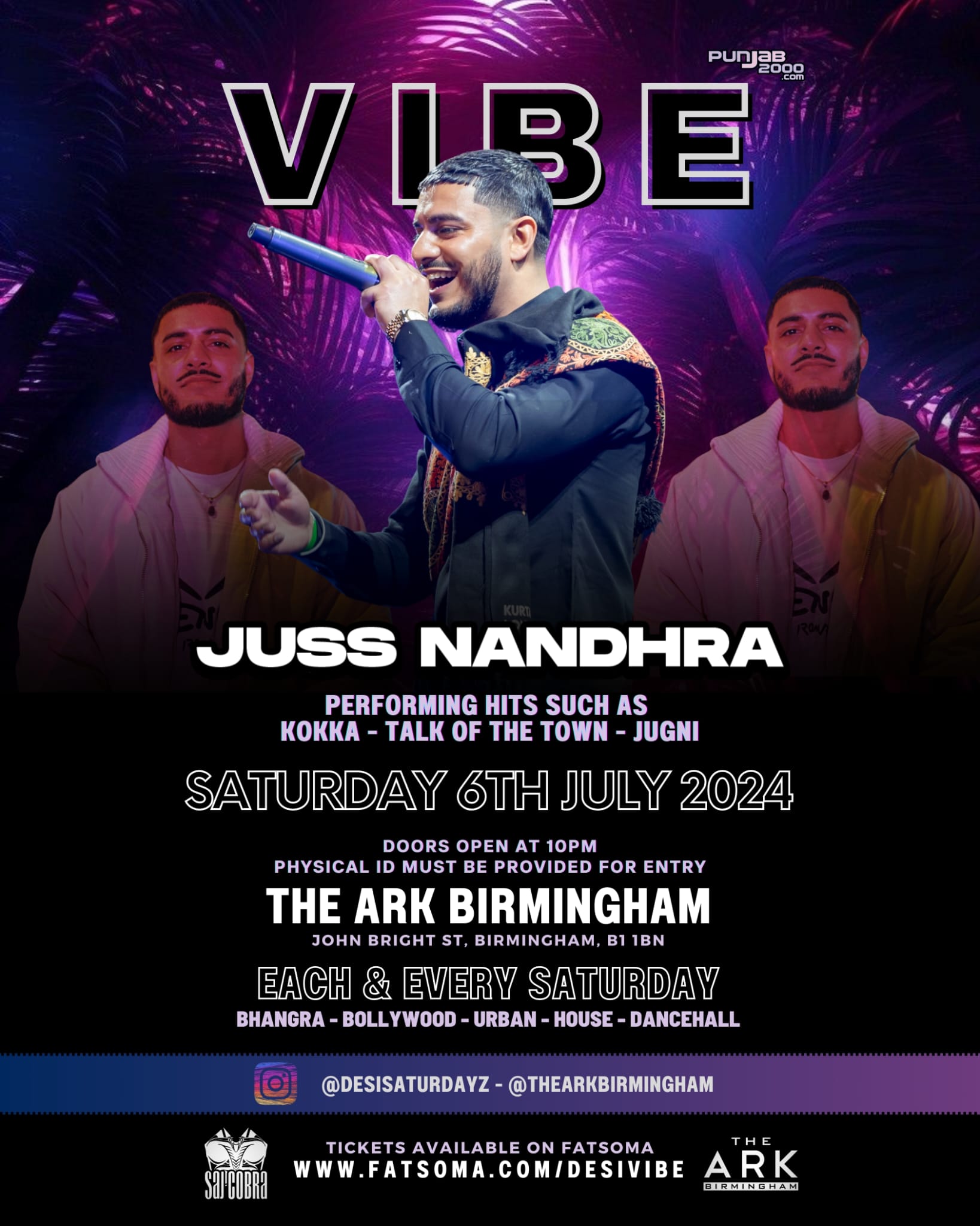 Desi Rave presents Juss Nandhra live at The ARK Birmingham, Birmingham ...