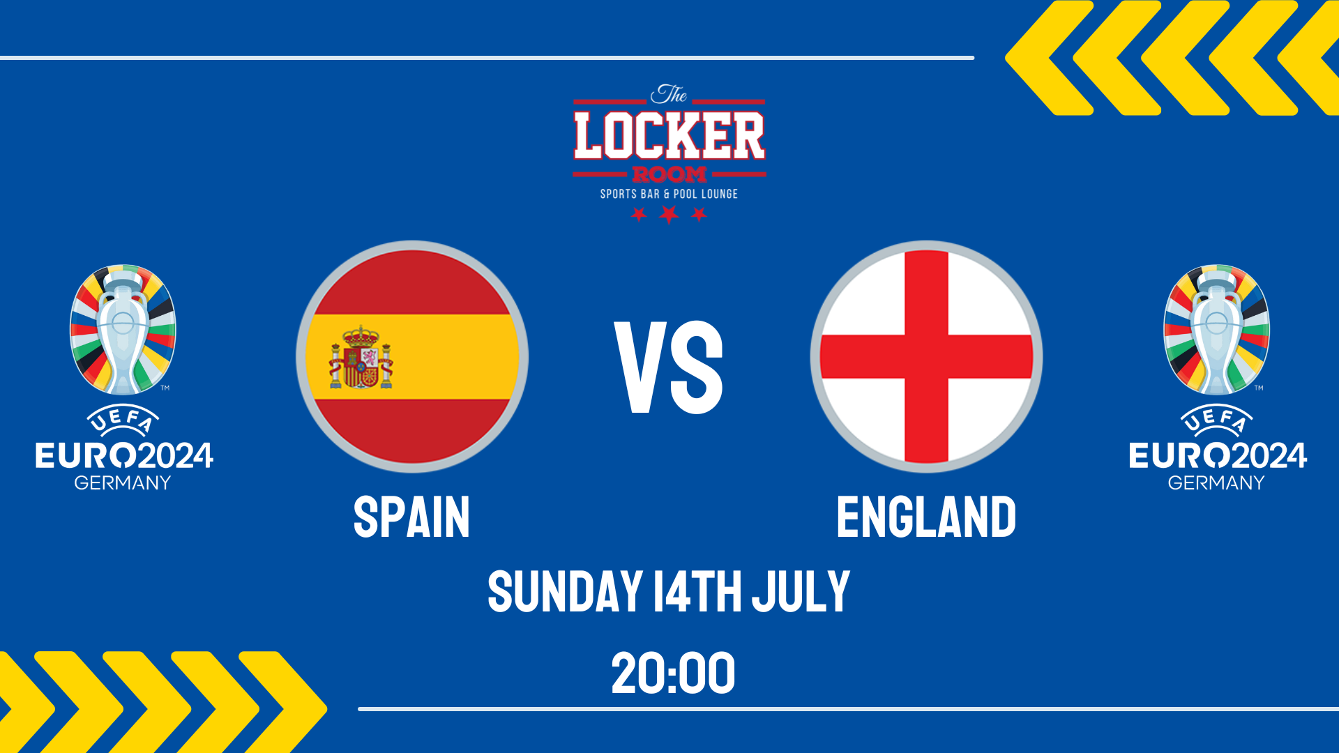 EURO 2024: SPAIN vs ENGLAND FINAL | LIVE AT THE LOCKER ROOM | FREE ENTRY!