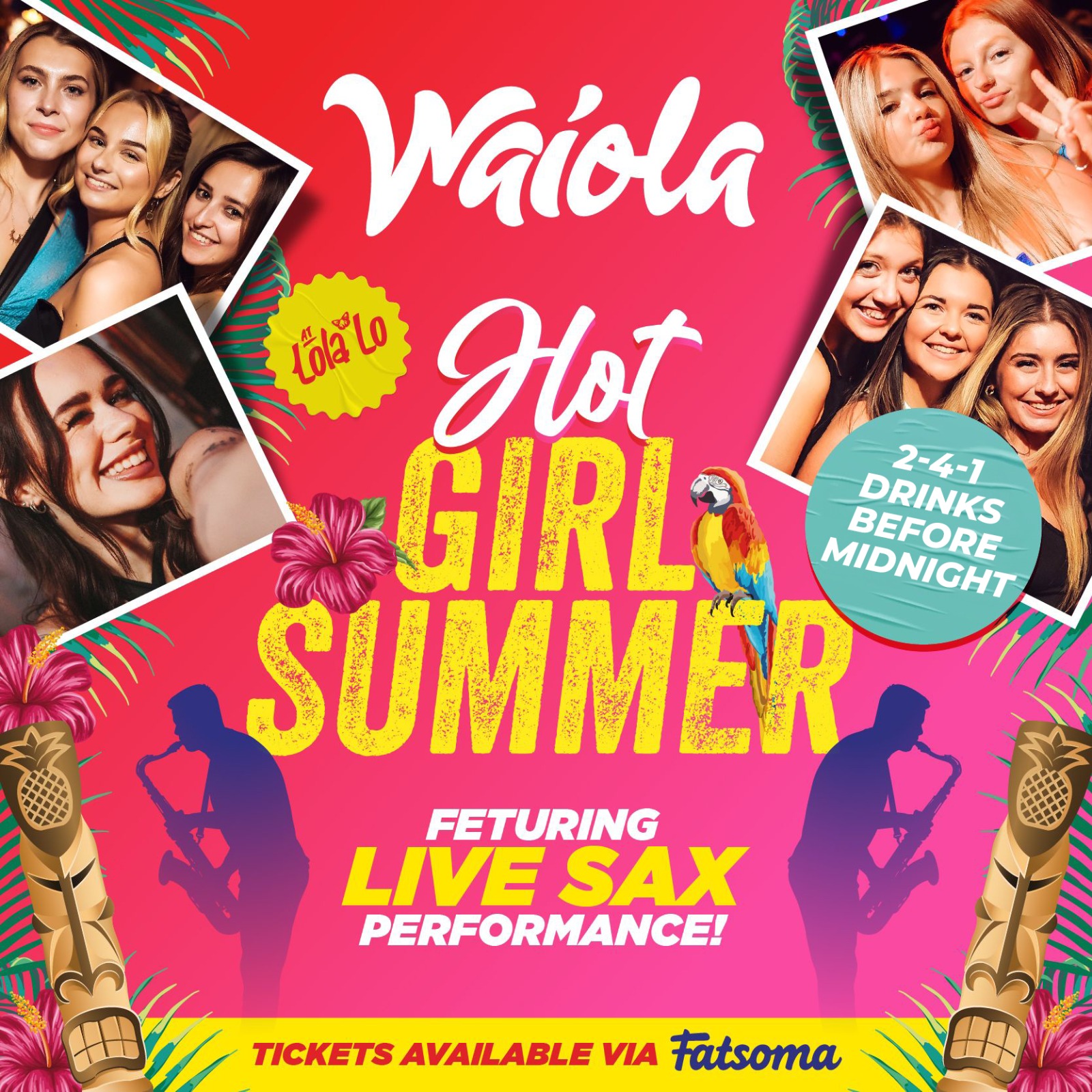 Waiola: Live Sax + 2 For 1 Drinks B4 Midnight🍹