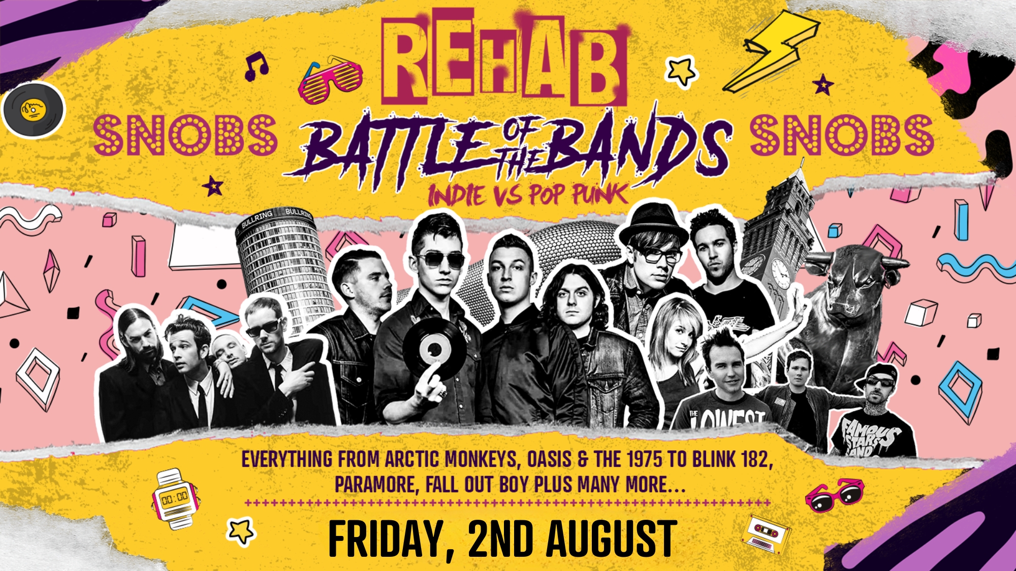 Rehab Fridays [TONIGHT!] Battle of the Bands⚡️INDIE VS POP PUNK⚡️ 2nd August