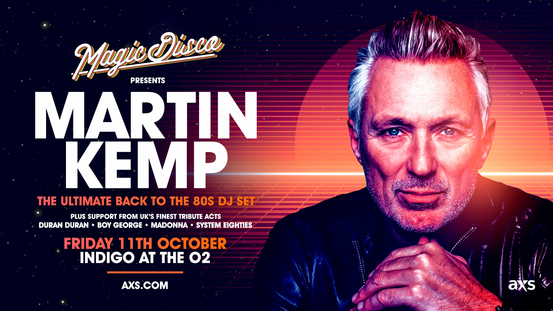Martin Kemp – The Ultimate 80s DJ Set + Tributes – Indigo O2