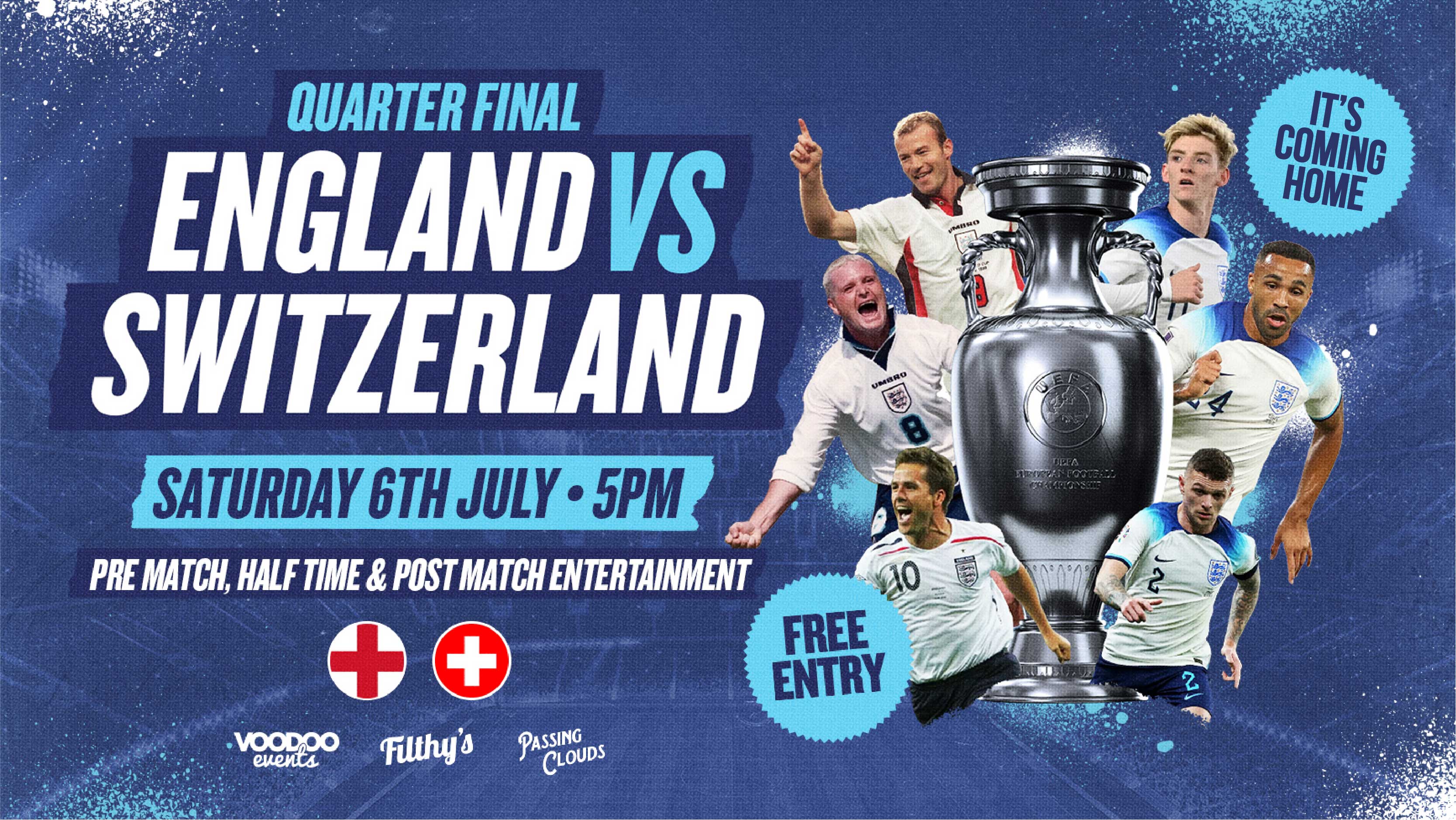 IT’S COMING HOME! – England Vs Switzerland LIVE @ Filthys! 🏴󠁧󠁢󠁥󠁮󠁧󠁿