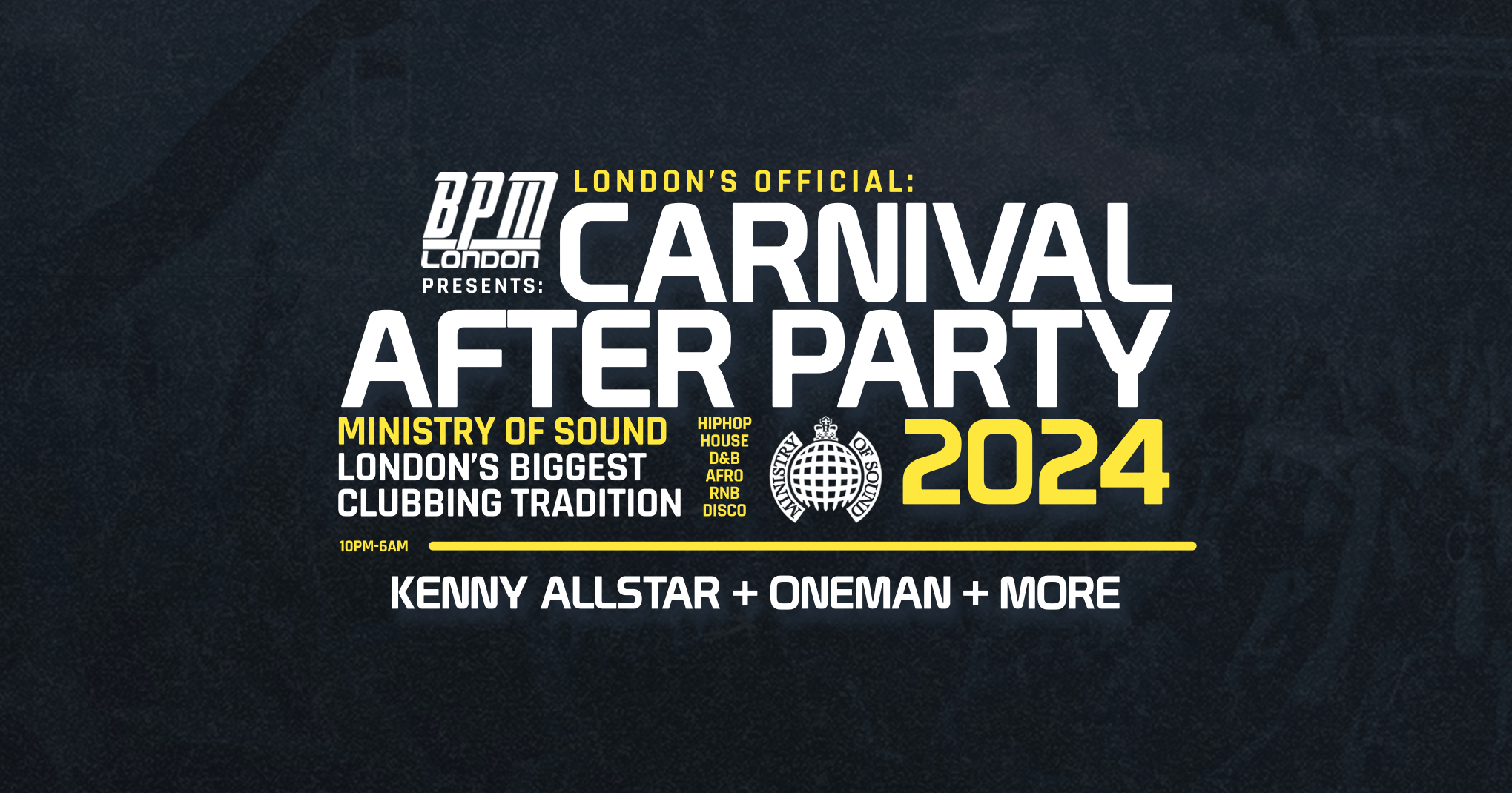 Ministry of Sound, Official Carnival After Party 2024  🔊 BOOK NOW 🔊