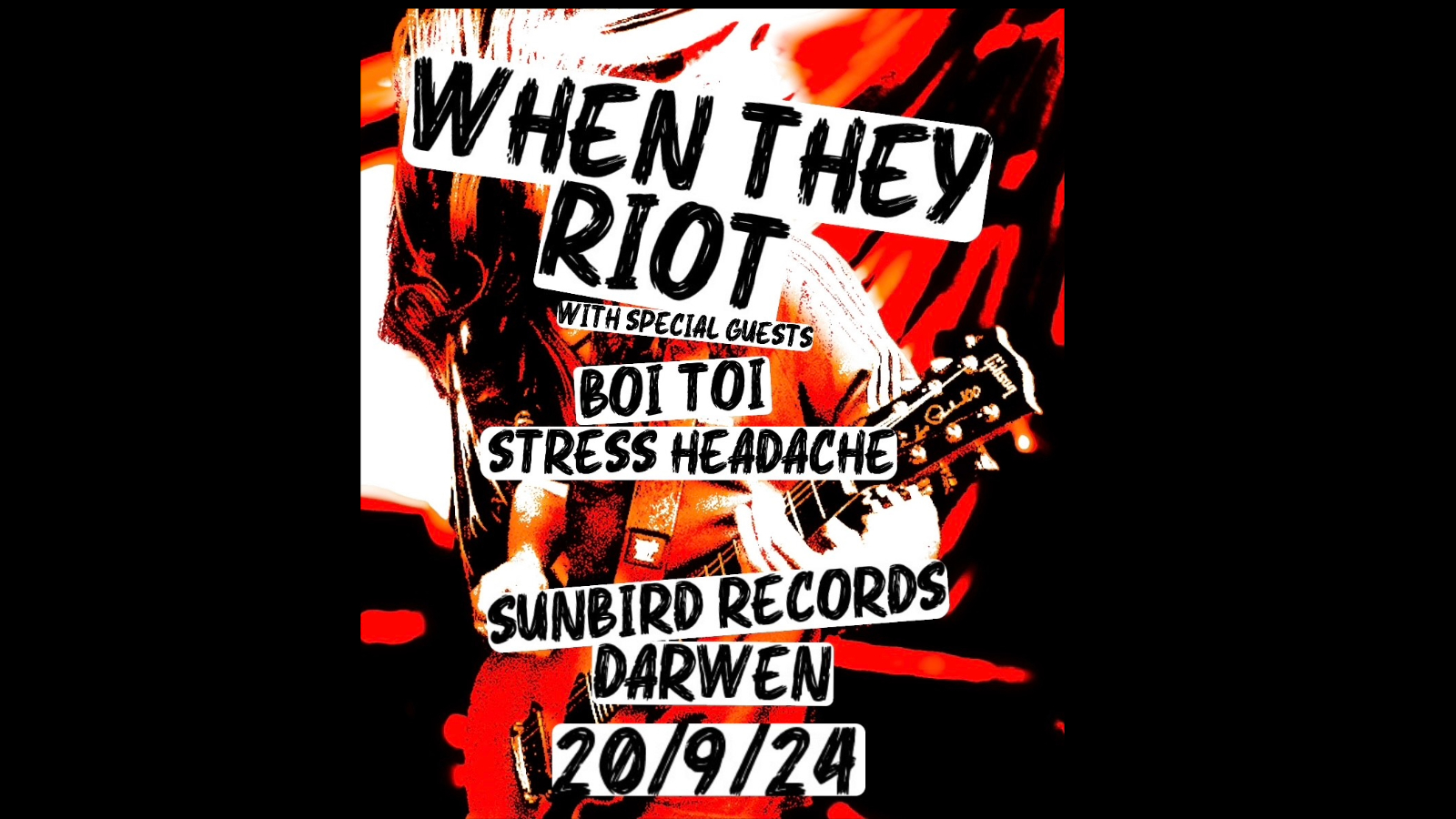 When They Riot + Boi Toi + Stress Headache – Friday 20th September 2024 | Sunbird Records, Darwen