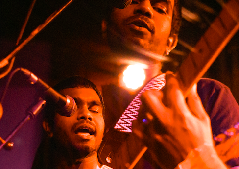 Arjun Nala + Mia Nicholls + medium sized dog