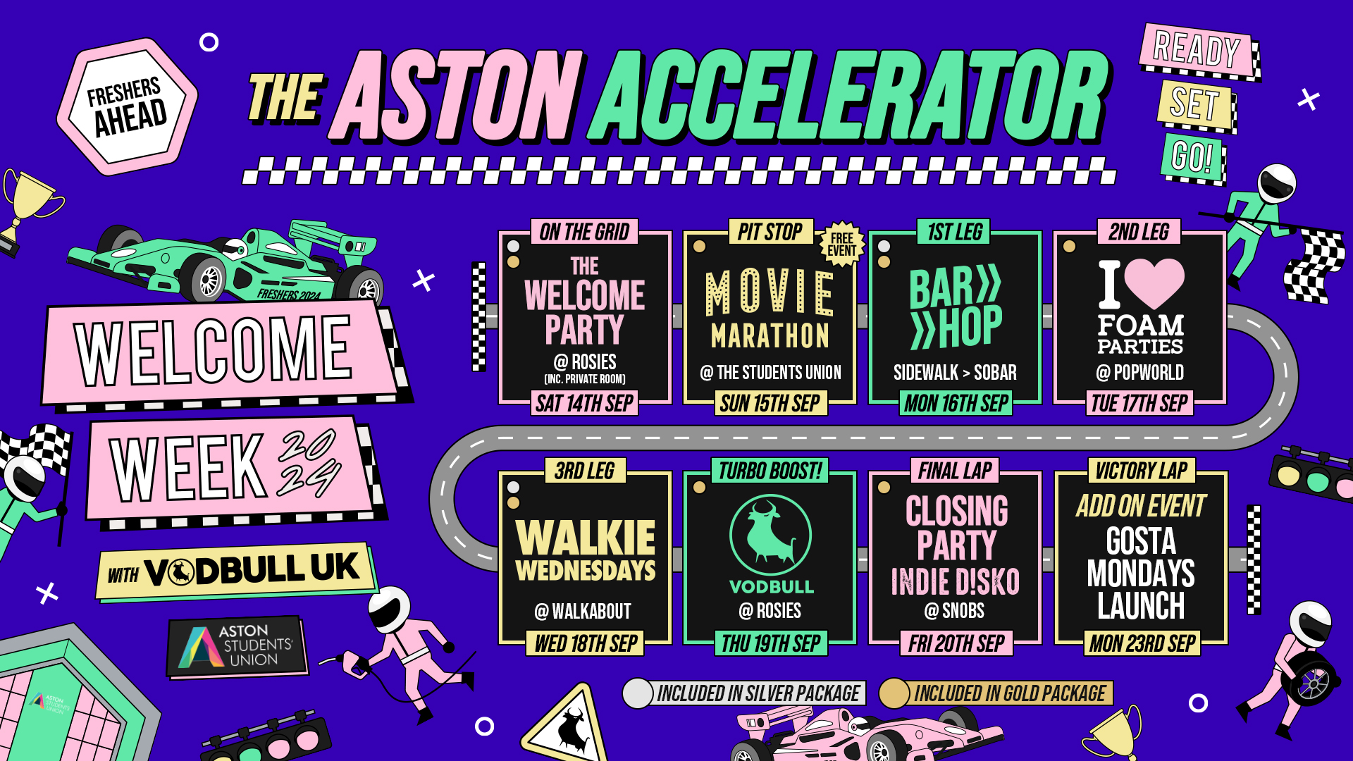 Add on : MONDAY @ GOSTA!🔥The OFFICIAL Aston Uni WELCOME PACK 2024! ALL STUDENTS, ALL UNIS, WELCOME! 🏎️ 🚦ASTON ACCELERATOR! 🚦🏎️ Freshers & Returners!!
