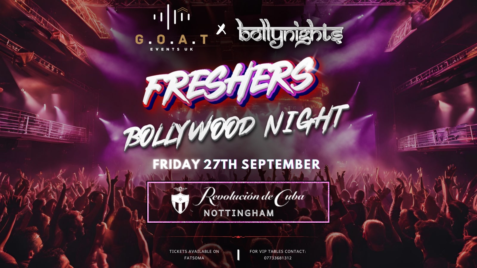 Bollynights Nottingham – Freshers Party | Friday 27th September | Revolución de Cuba