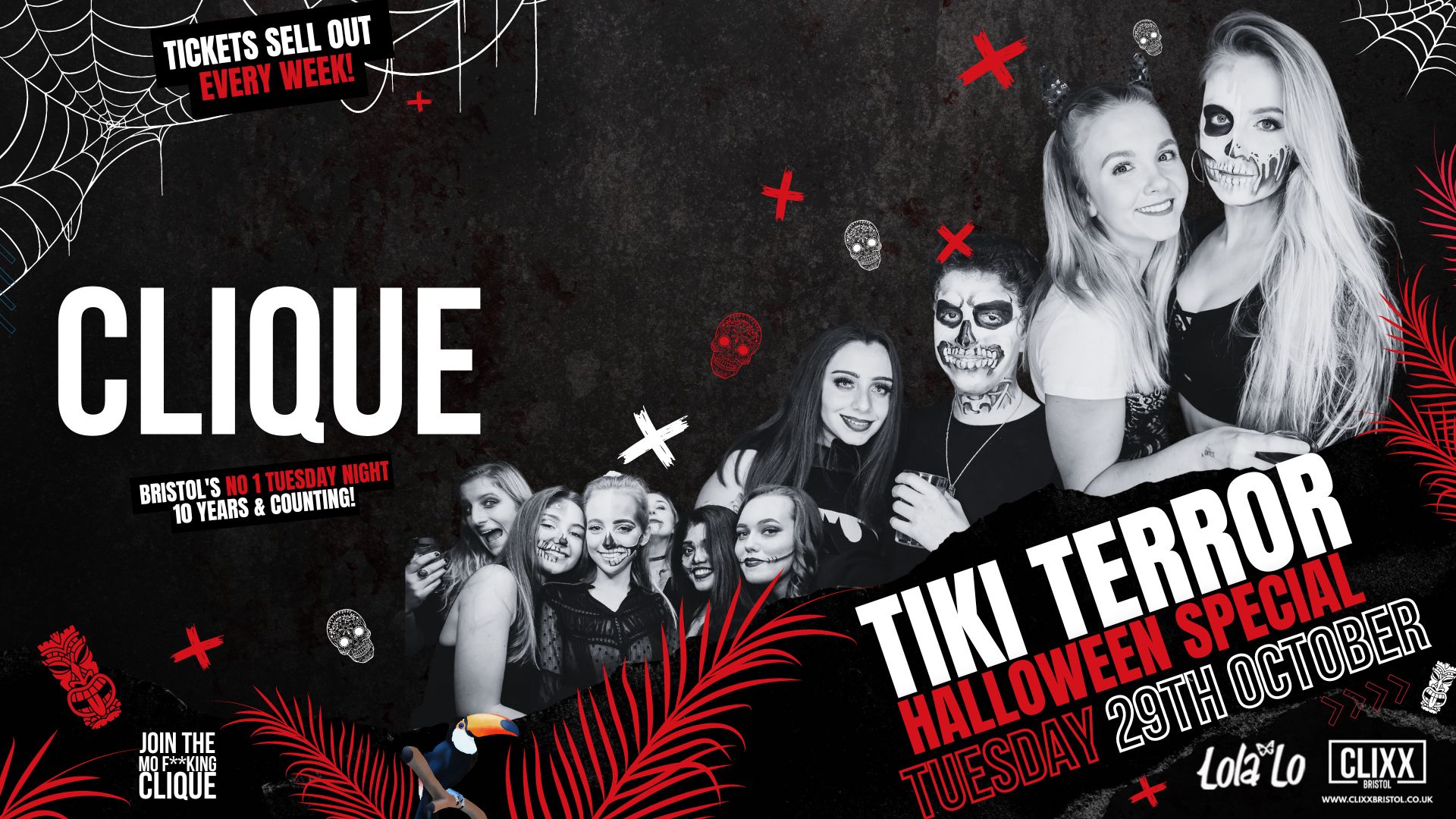 CLIQUE | Tiki Terror👻  £1.50 J Bombs 😍 Halloween Special