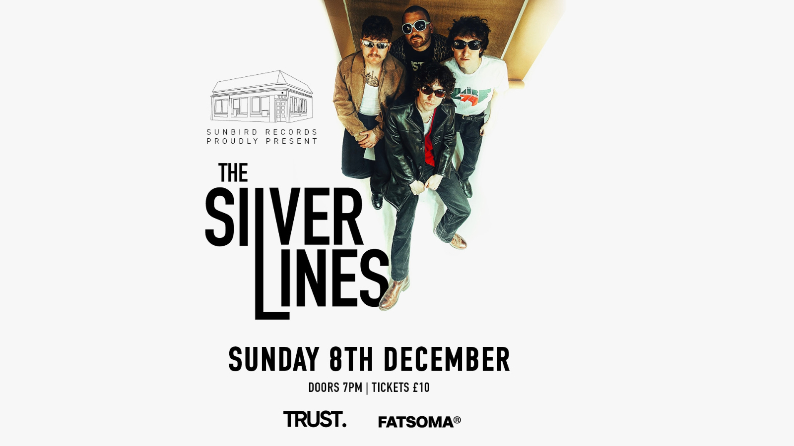 The Silver Lines + Denim Breakfast + The Drop Jonnies – Sunday 8th December 2024 | Sunbird Records, Darwen