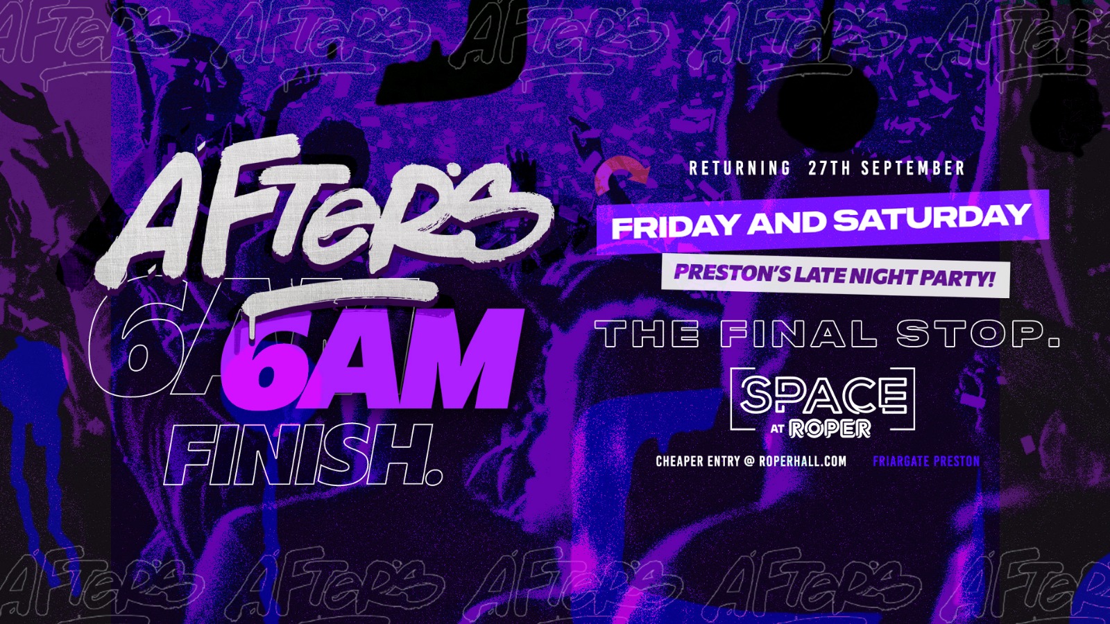 Afters Saturday 6AM Party @ Roper Hall