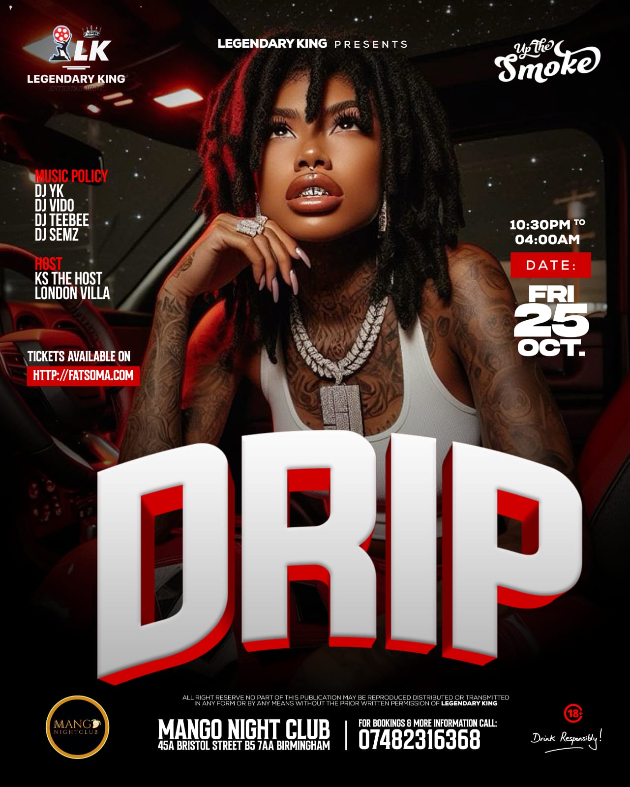 DRIP at Mango Night Club, Birmingham on 25th Oct Fatsoma