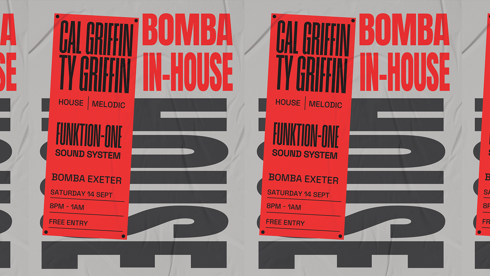 Bomba In-House – Saturday 14 Sept – Exeter Quay