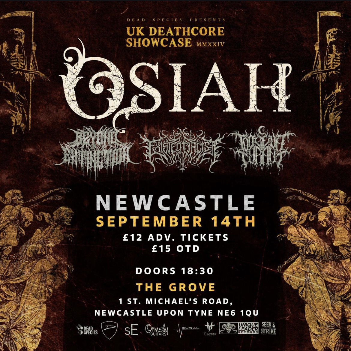 UK DEATHCORE SHOWCASE NEWCASTLE – OSIAH & SUPPORTS