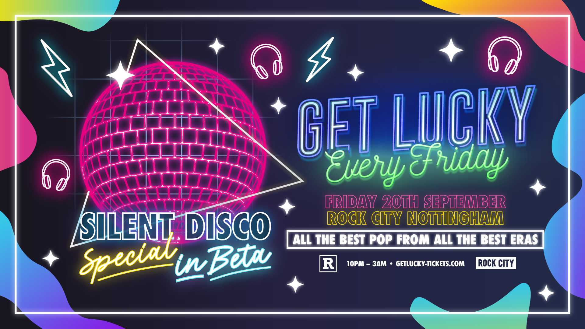 Get Lucky Fridays + Silent Disco in Beta (Downstairs Room) – Nottingham’s Biggest Friday Night – 20/09/24