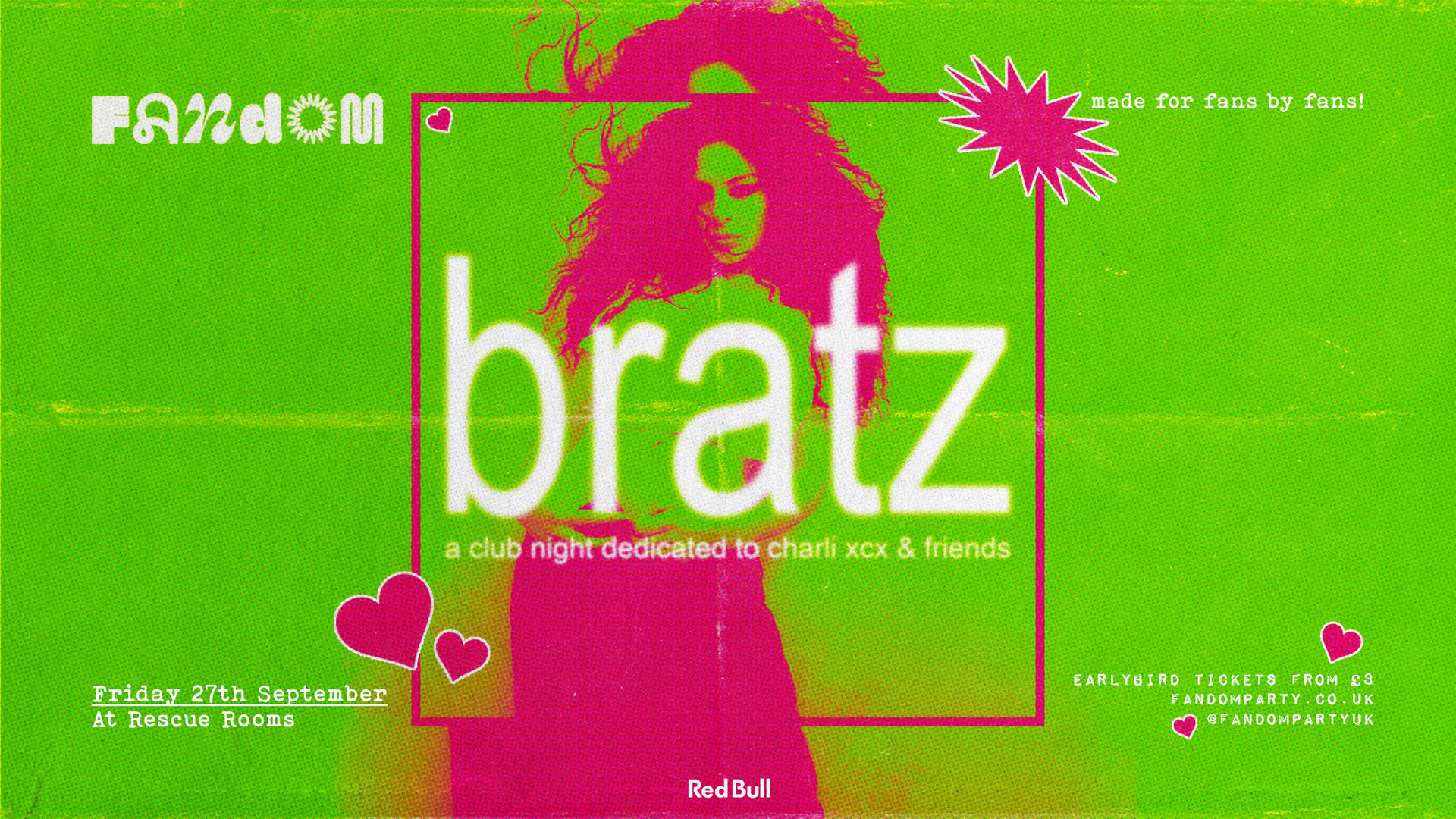 Bratz: a Charli XCX & friends club night 💚 Fandom at Rescue Rooms, Nottingham