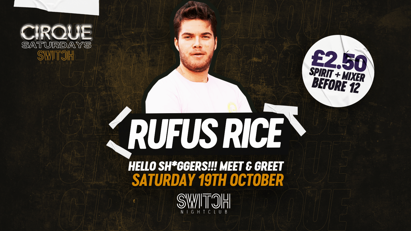 Cirque Saturdays | RUFUS RICE Meet & Greet