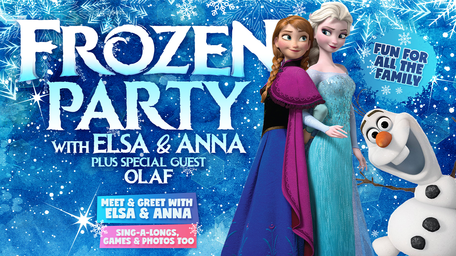 🚨 SOLD OUT! ❄️👑  FROZEN Party with Elsa & Anna at 11.30am 👑 ❄️