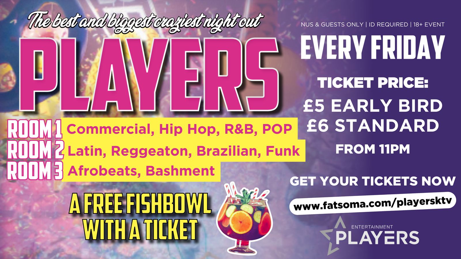 PLAYERS – EVERY FRIDAY | Coventry Freshers 2024