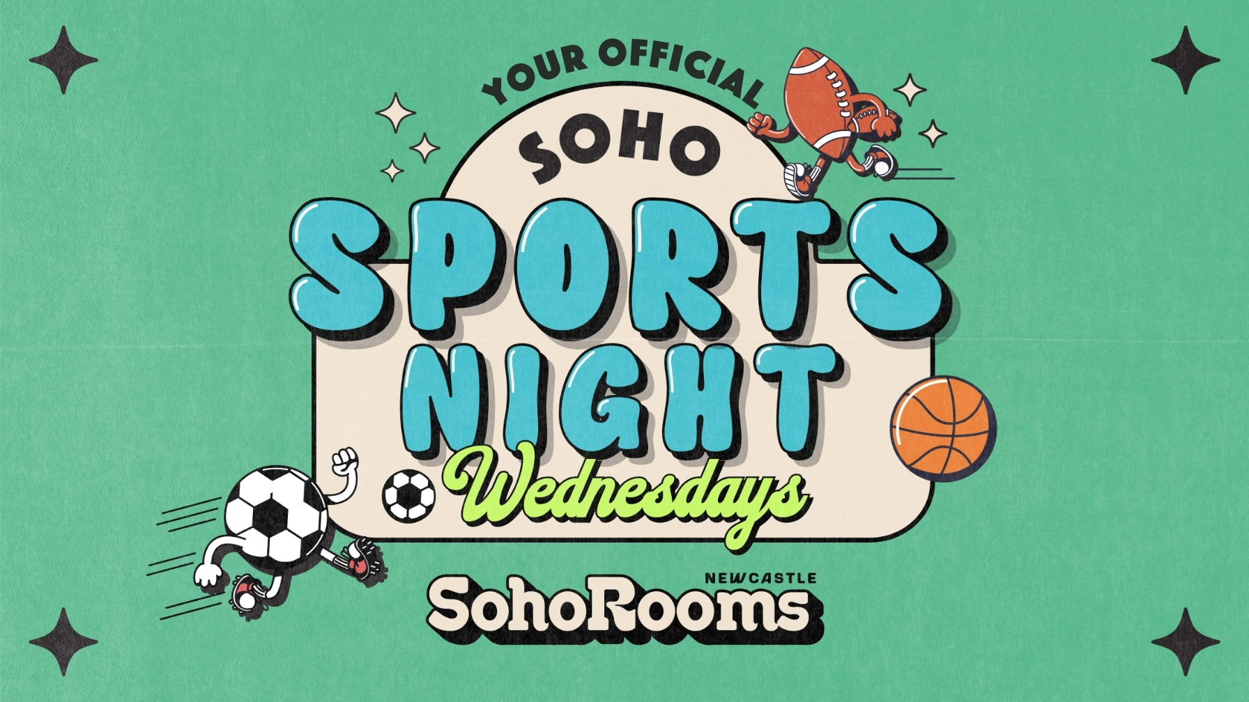 Your Official Soho Sports Night | Every Wednesday | Soho Rooms Newcastle