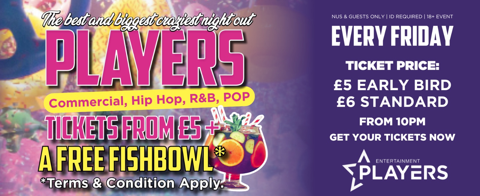 PLAYERS – EVERY FRIDAY | Coventry Freshers 2024