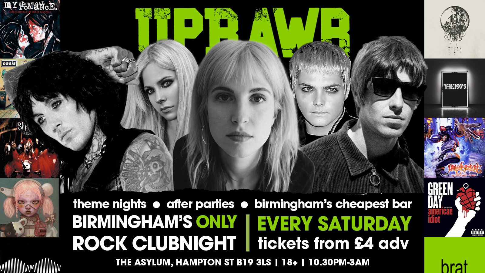 UPRAWR: Rock, Emo, Pop Punk, Indie & Nu Metal Clubnight!