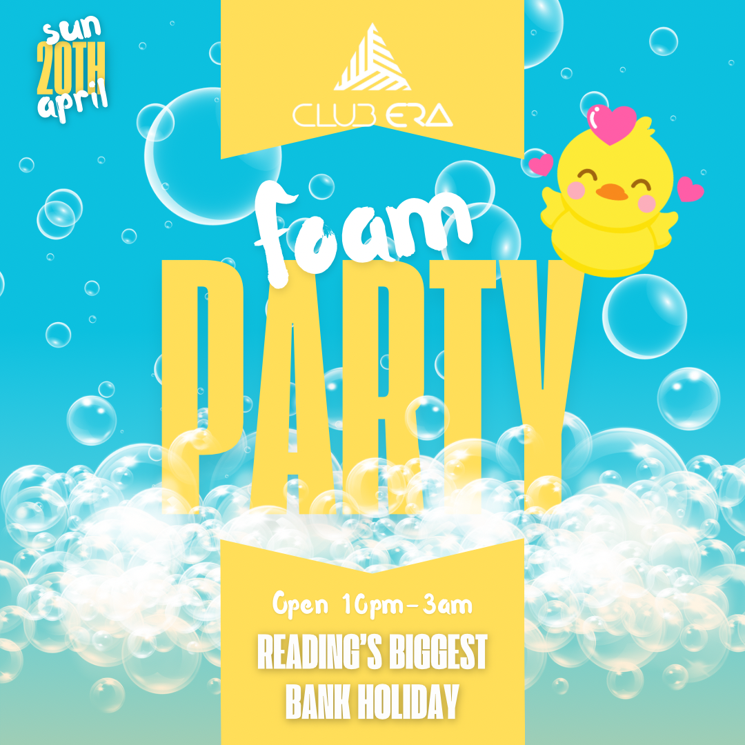 BANK HOLIDAY SUNDAY: FOAM PARTY TICKETS & BOOTHS
