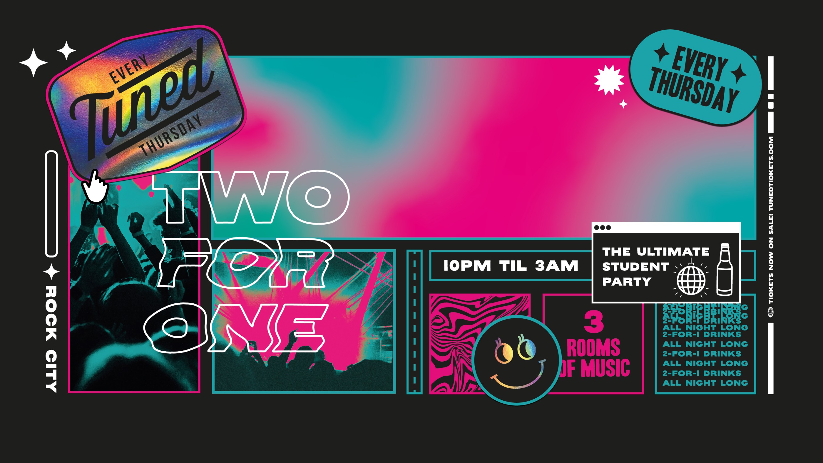 Tuned – Nottingham’s Biggest Student Night – 2-4-1 Drinks All Night Long – (inc Silent Disco In Beta Room) 13/02/25
