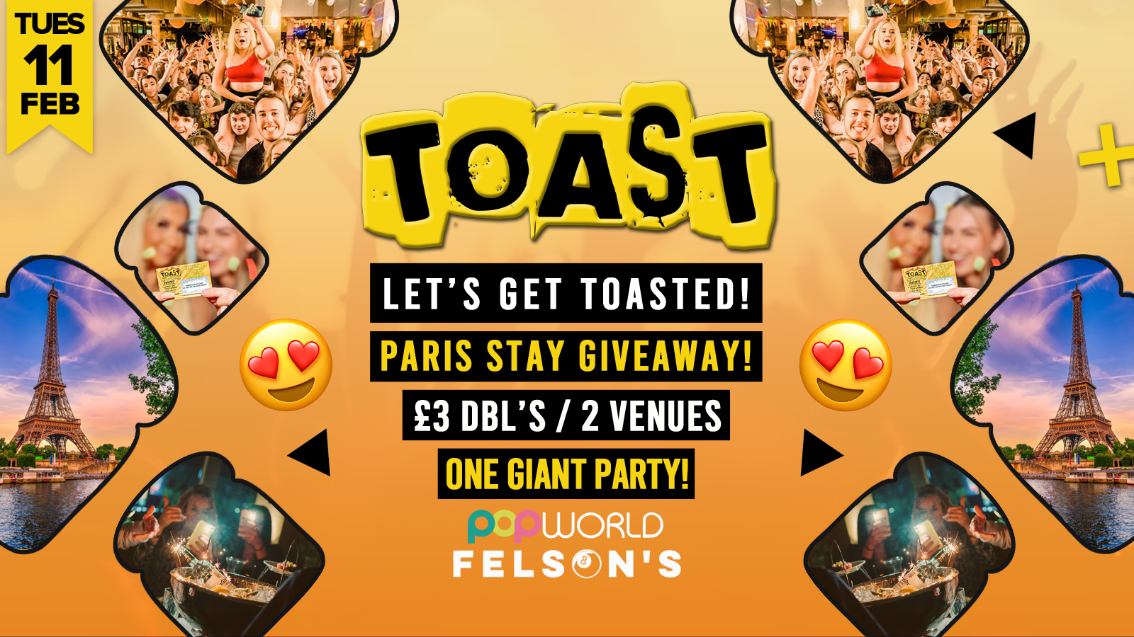 Toast • Paris Giveaway • Popworld & Felsons