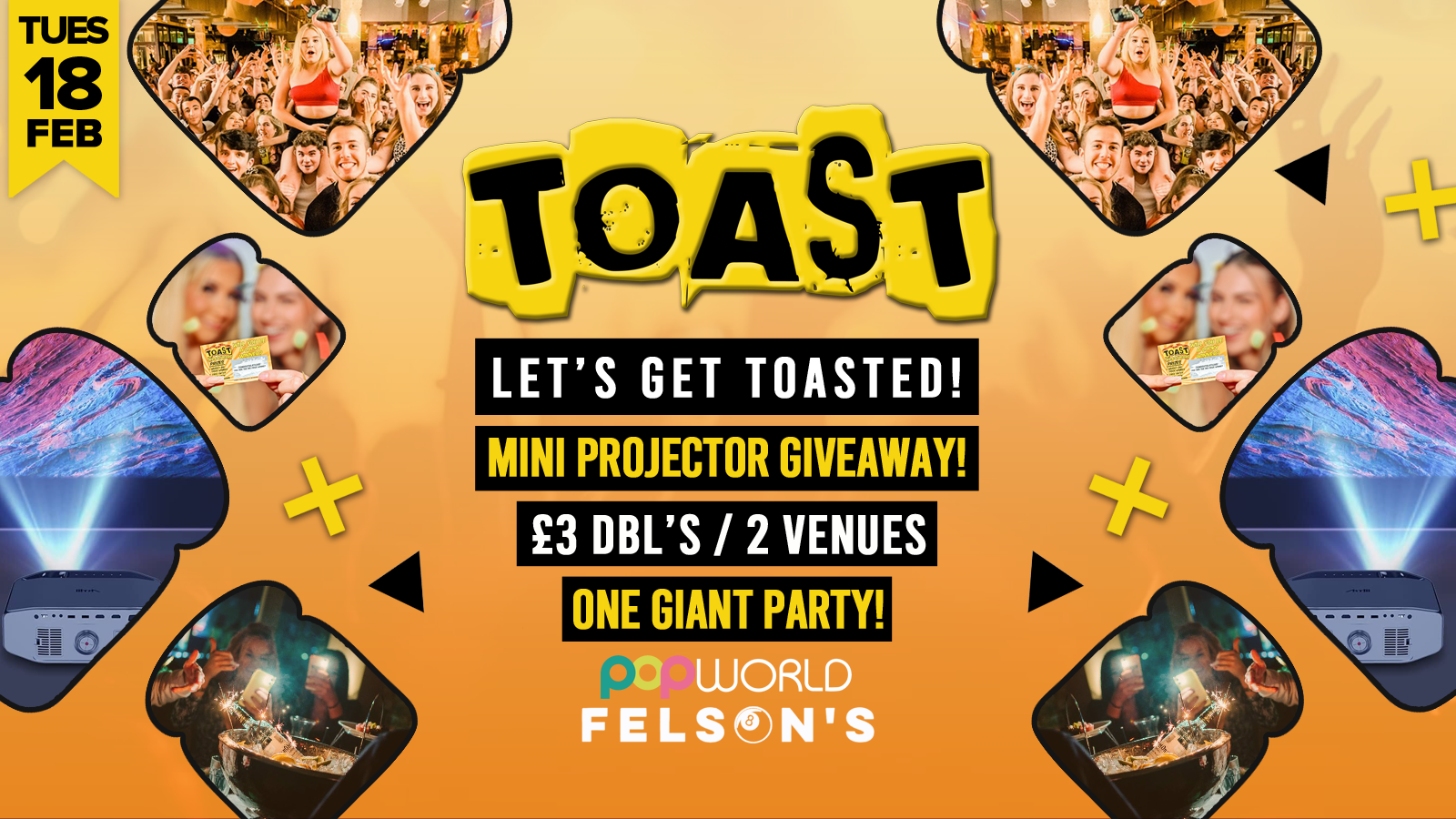 Toast • Mini Projector Giveaway • Popworld & Felsons