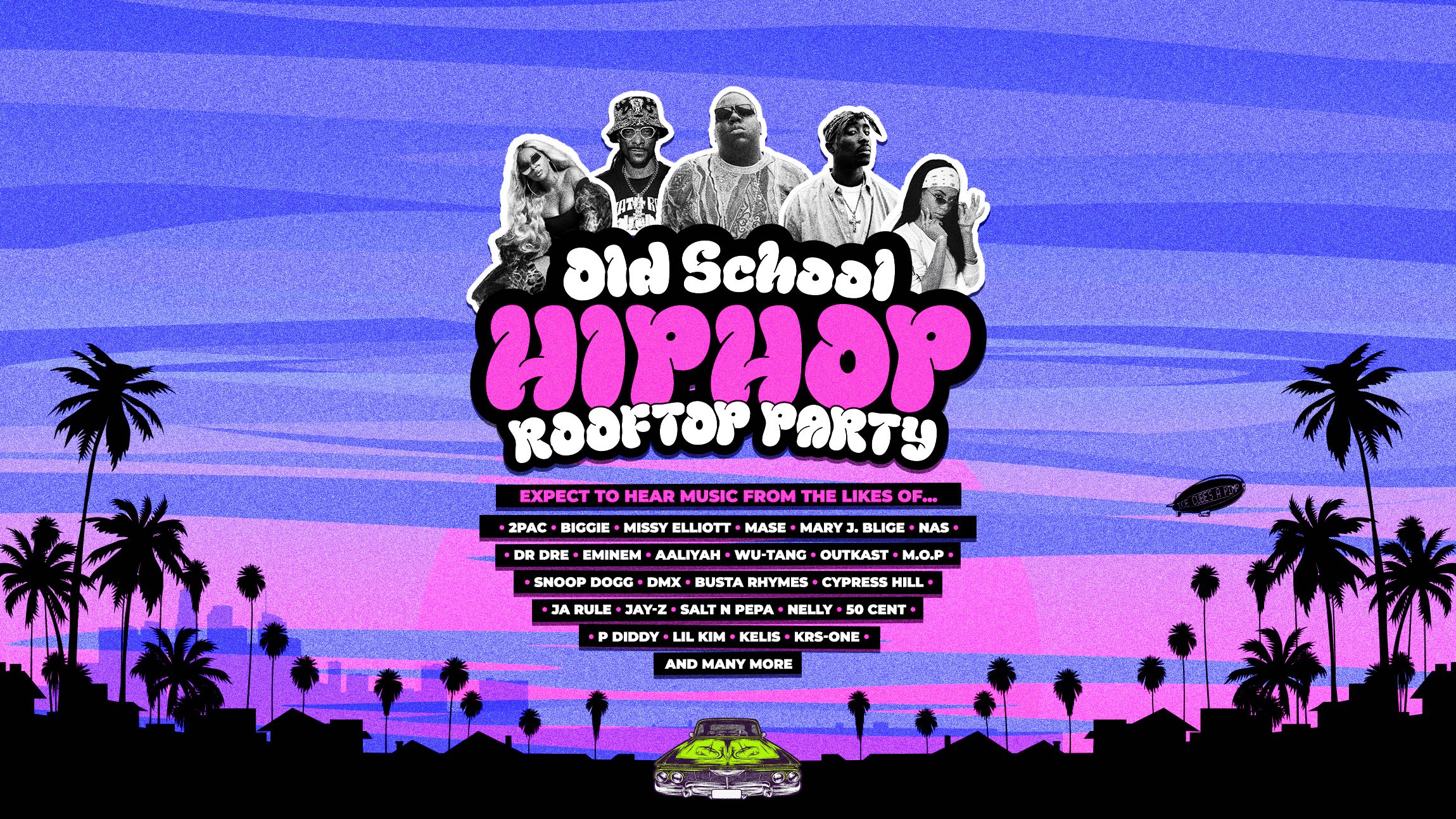 🚨 TODAY! ☀️ Old School Hip Hop Rooftop Party presented by ‘Can I Kick It’