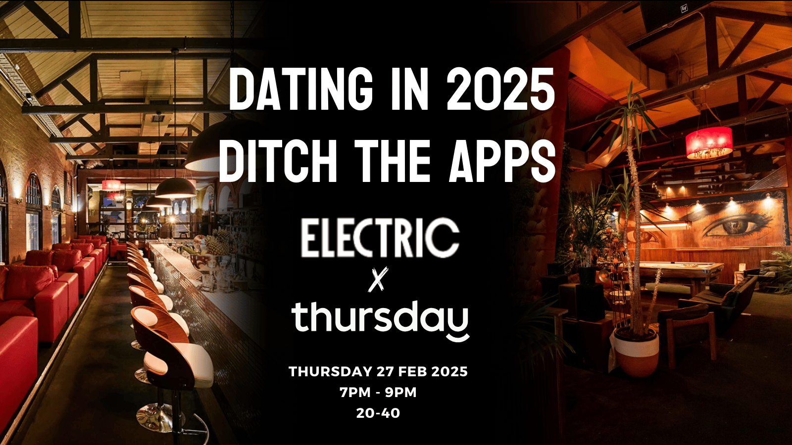 Thursday | Electric 20-40 | Melbourne