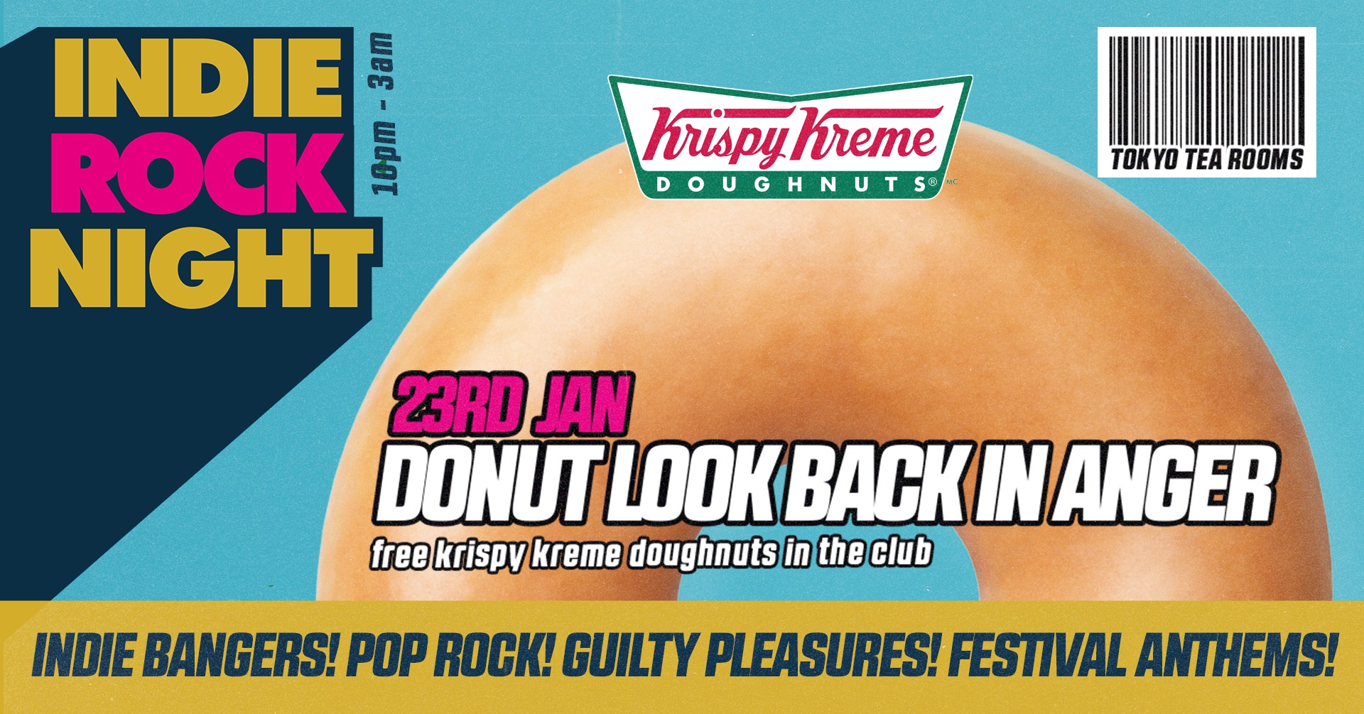 Indie Rock Night ∙ DONUT LOOK BACK IN ANGER (free krispy kremes)