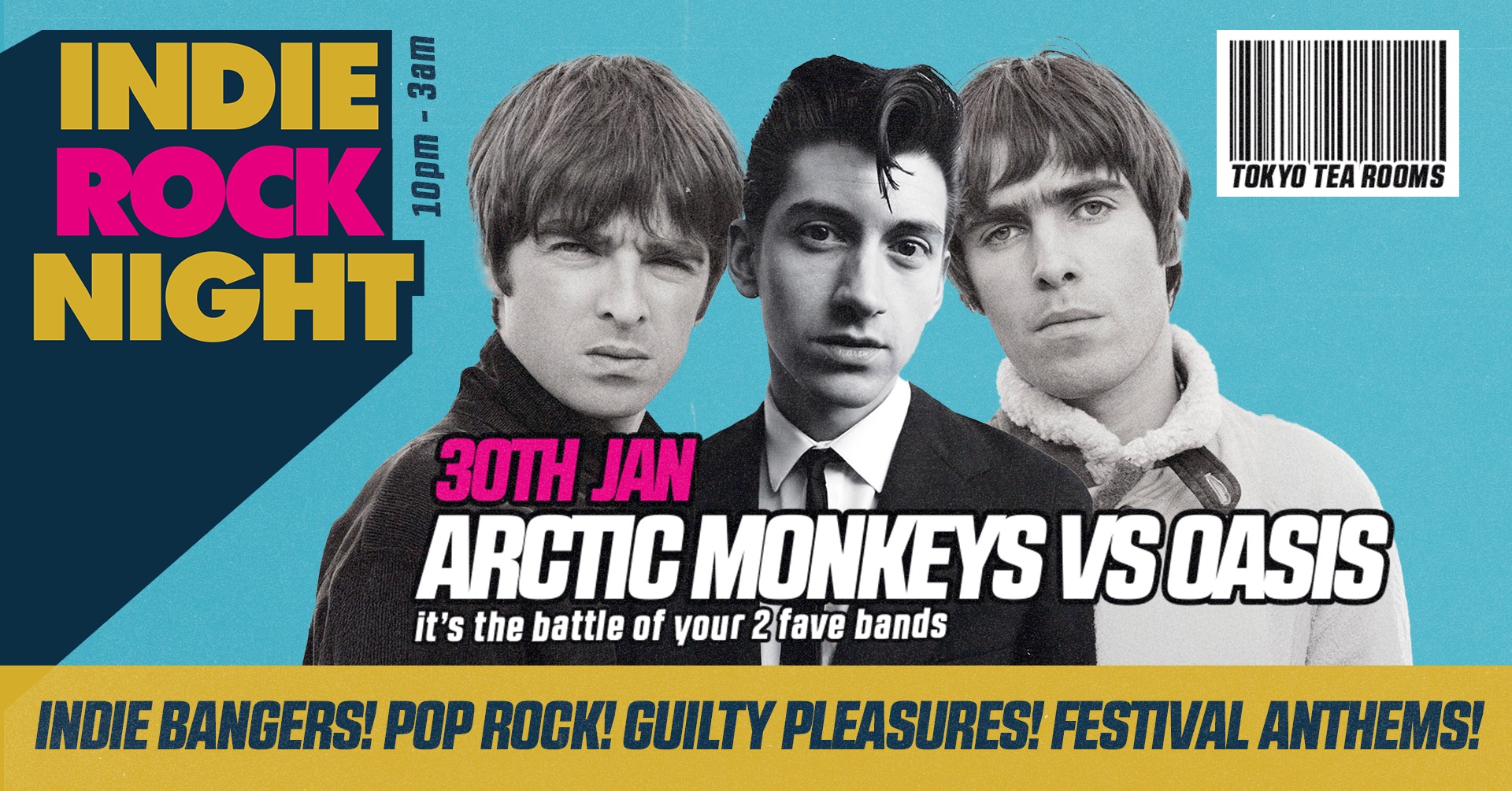 Indie Rock Night ∙ ARCTIC MONKEYS VS OASIS *9 £3 TICKETS LEFT*