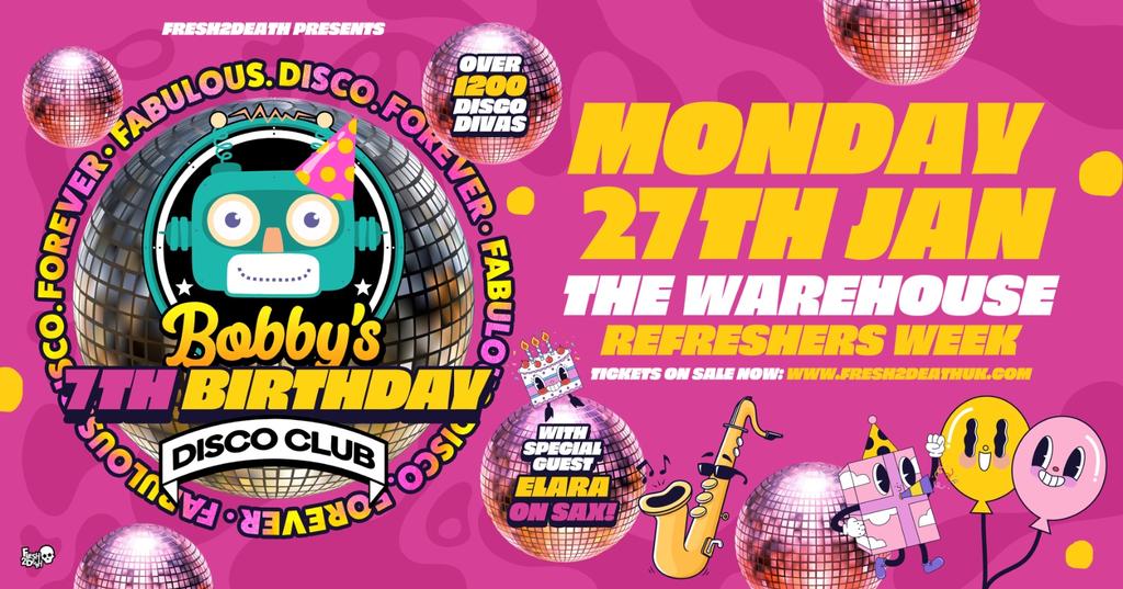 Bobby’s 7th Birthday Disco Club at The Warehouse