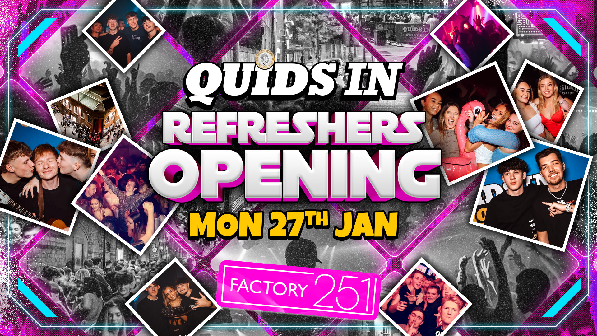 QUIDS IN MONDAYS !! REFRESHERS SPECIAL 🎉 Manchester’s Favourite Monday 💙 £1 Tickets LIVE !!
