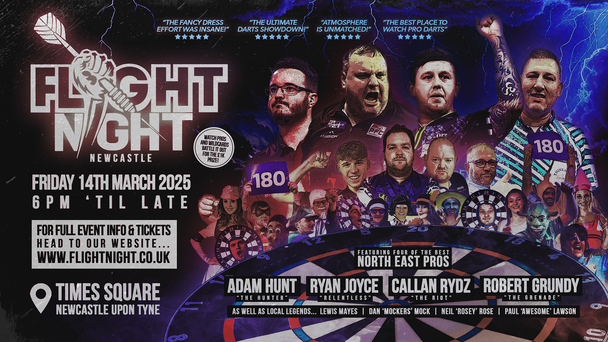 Flight Night 2025 ‘The Ultimate Darts Showdown!’ 🎯 @ Times Square, Newcastle
