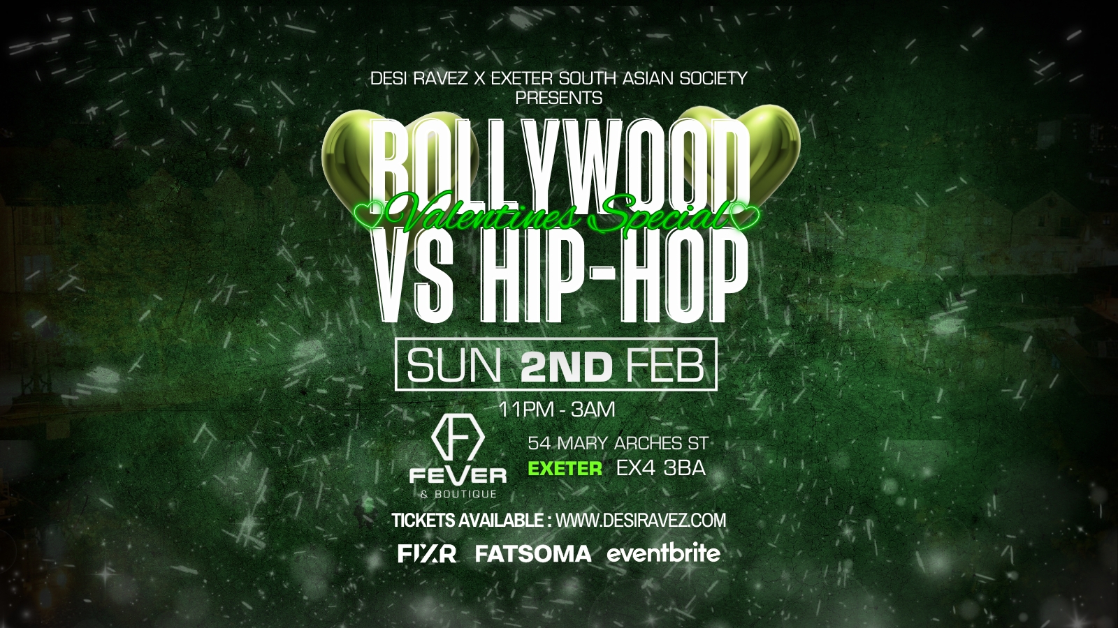 Bollywood VS Hip-Hop (Valentines Special) – Sunday 2nd February @Fever Boutique Exeter