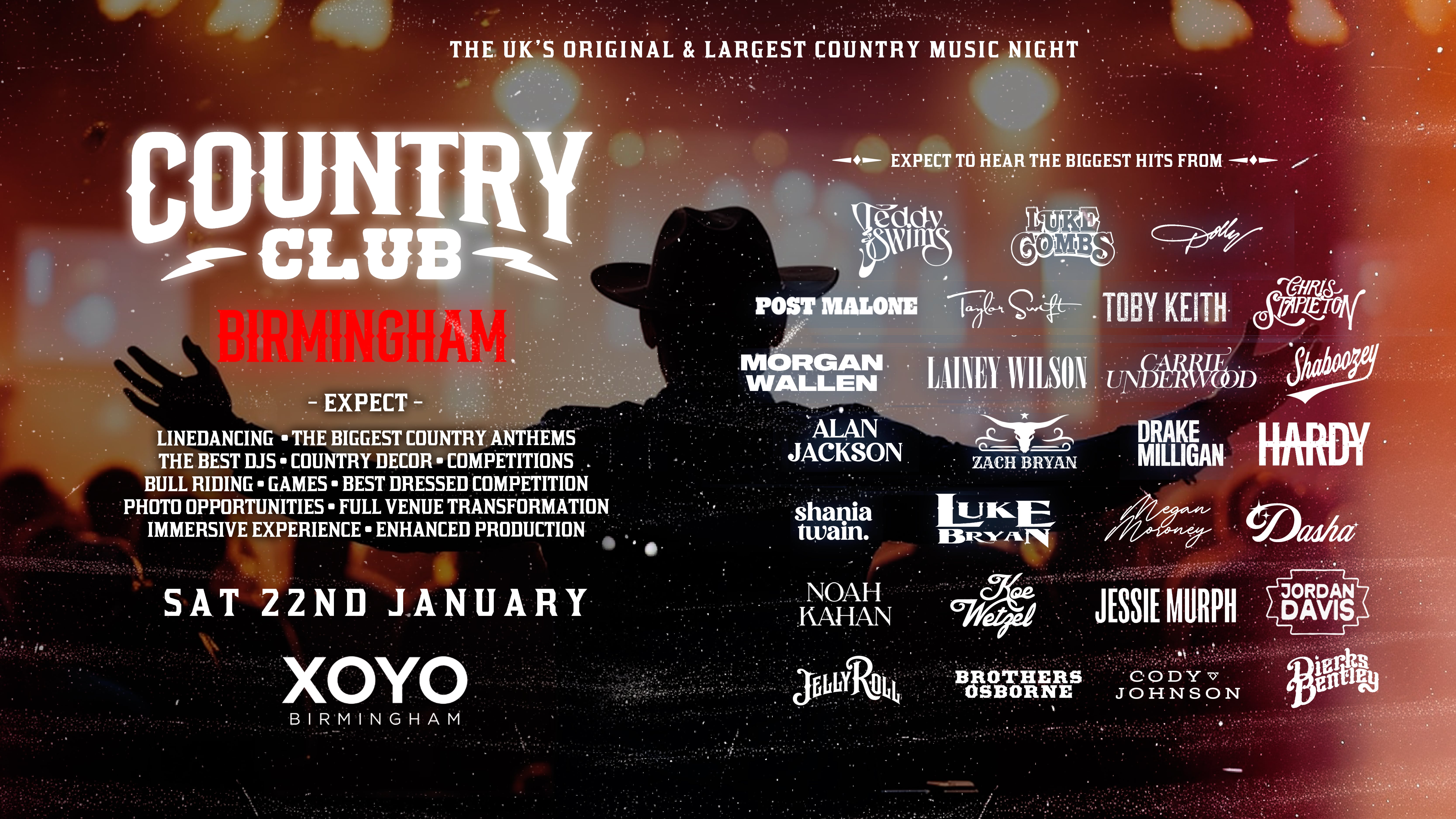 Country Club ⚡- Indoor Country Music Festival • 22nd Feb • Birmingham | XOYO