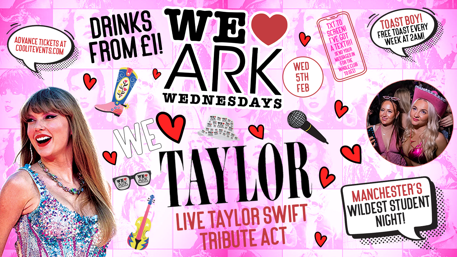 WE LOVE ❤️ TAYLOR – £2.50 DOUBLES before midnight! ❣️