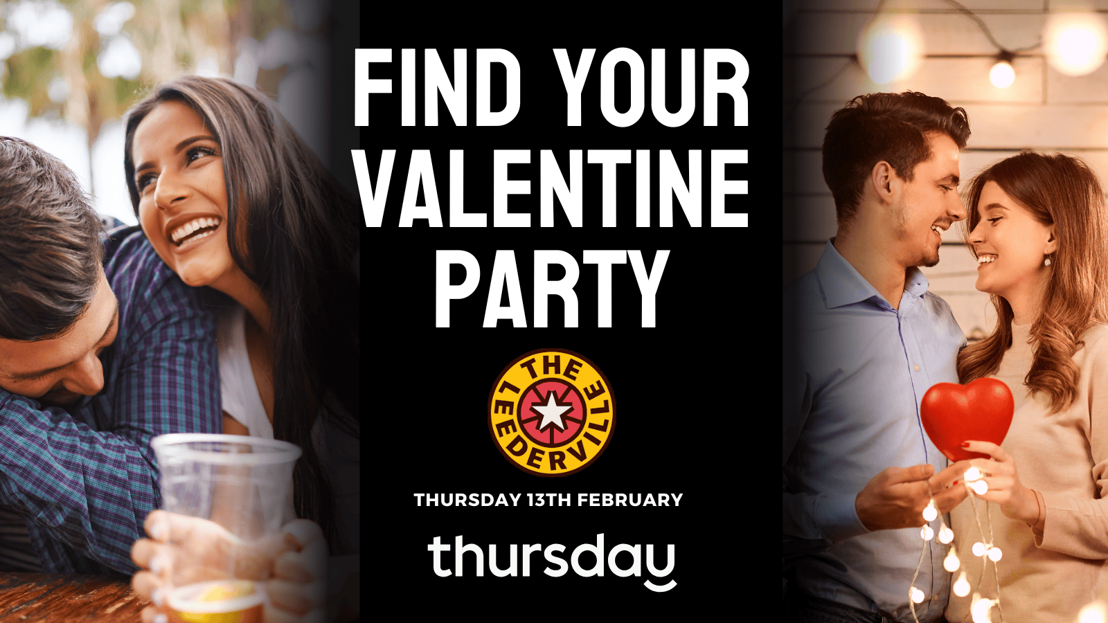 Thursday | The Leederville- FIND YOUR VALENTINE PARTY- 700 singles | Leederville