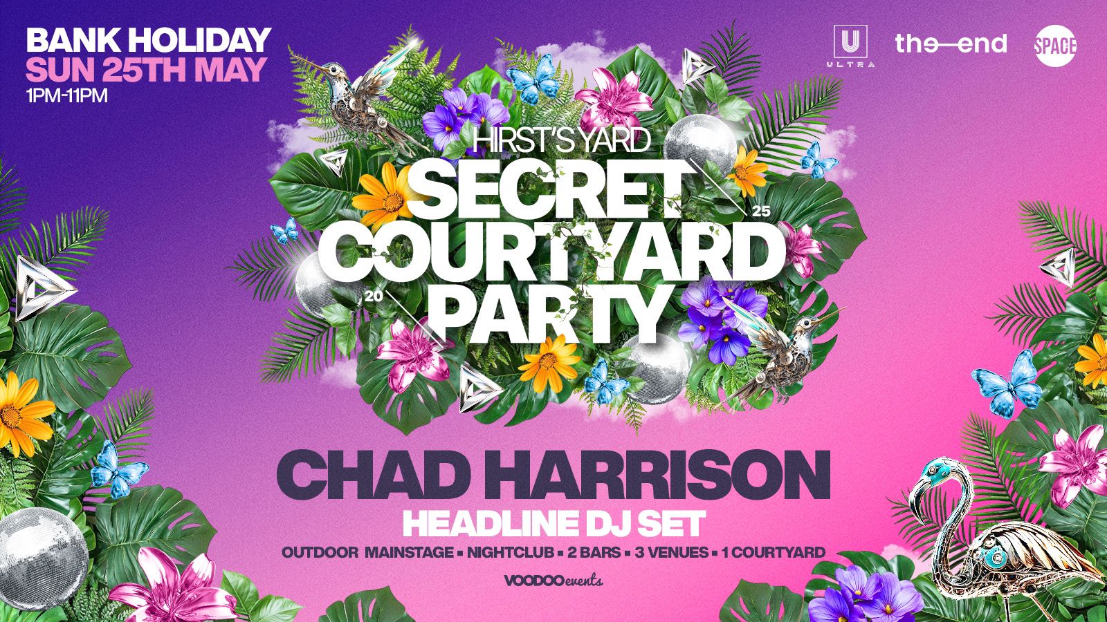 Secret Courtyard Party Presents Chad Harrison – 25th May