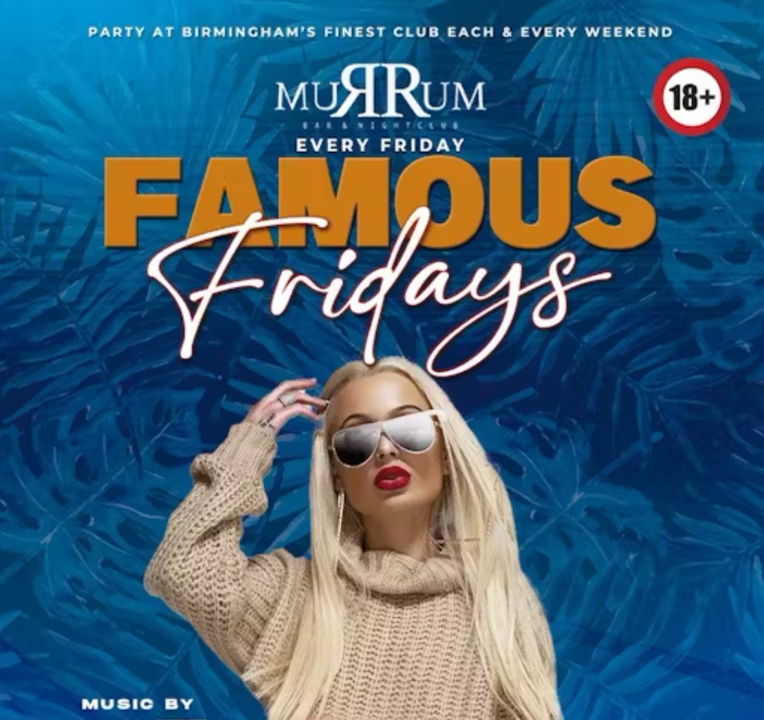 FAMOUS FRIDAYS 🔥-⭐️ 2-4-1 Drinks ⭐️ – Birmingham’s Hottest Friday 😈 @ RUMRUM ARCADIAN