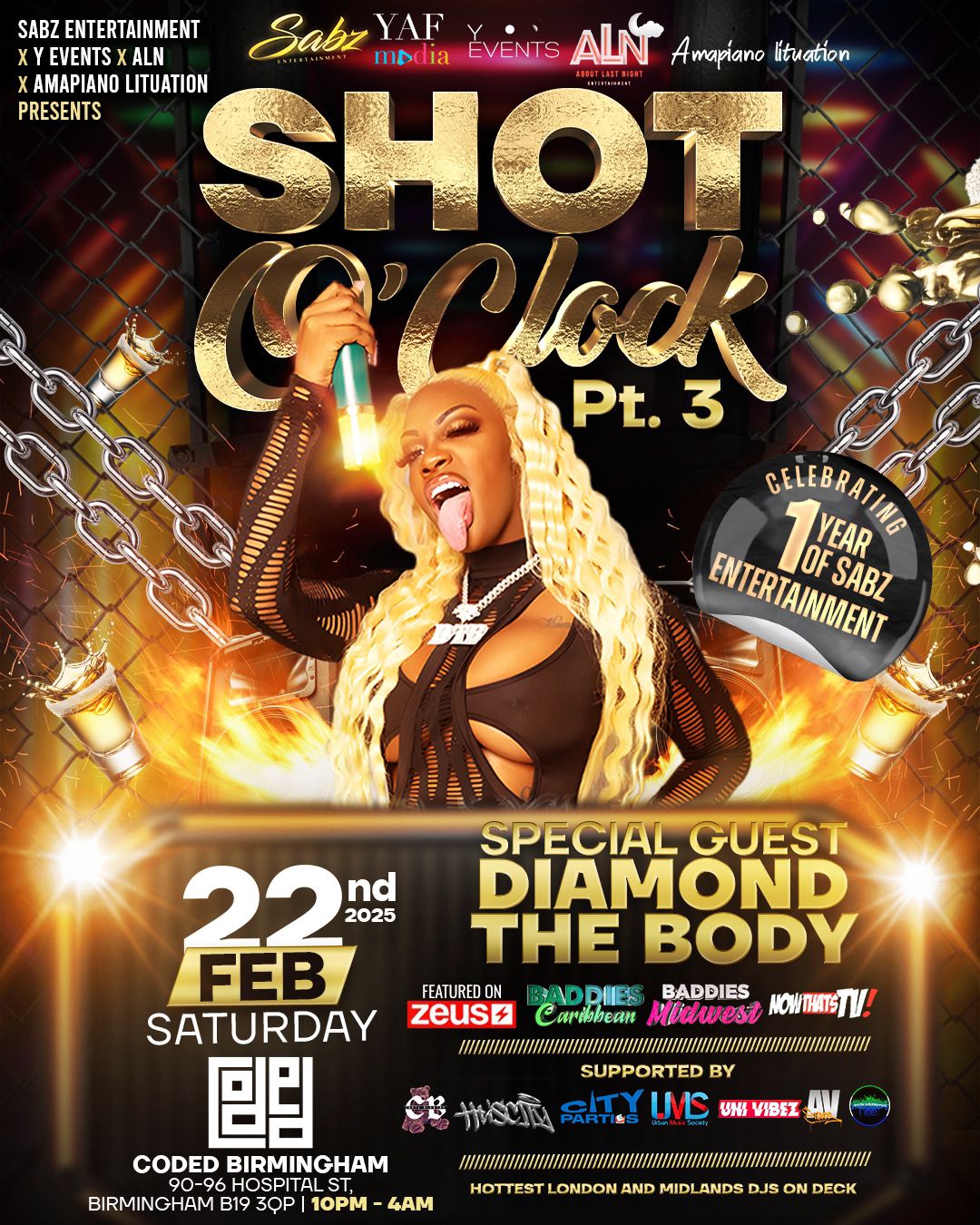 SHOT O CLOCK PART 3 – HOSTED BY DIAMOND THE BODY (DTB)