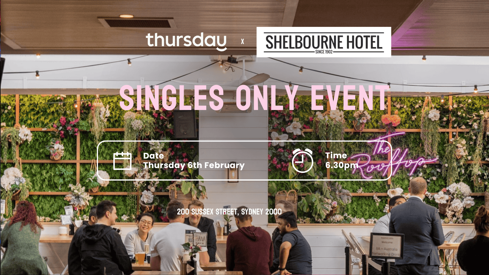 Thursday |🍹Shelbourne Hotel Rooftop | CBD