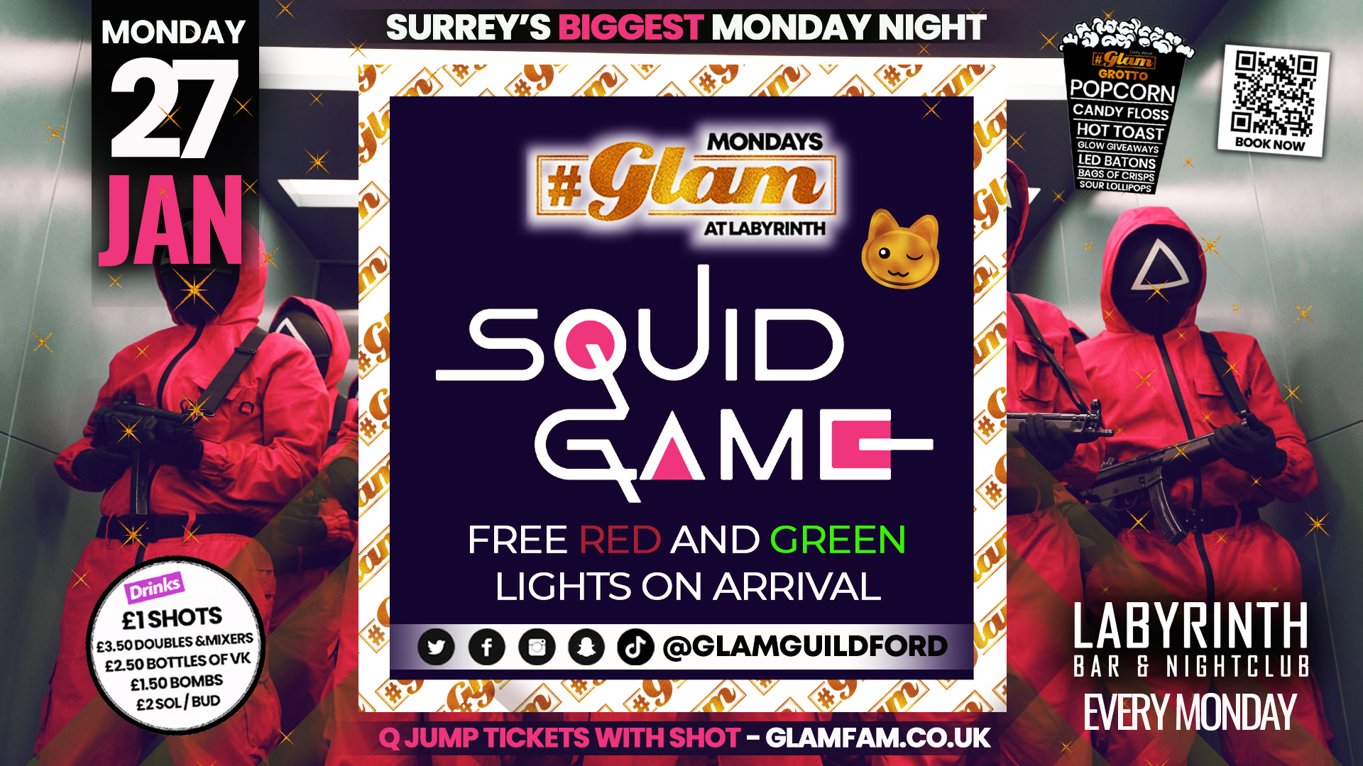 Glam – 🔺🦑 Squid Games Takeover 🦑🔺 Mondays at Labs 😻