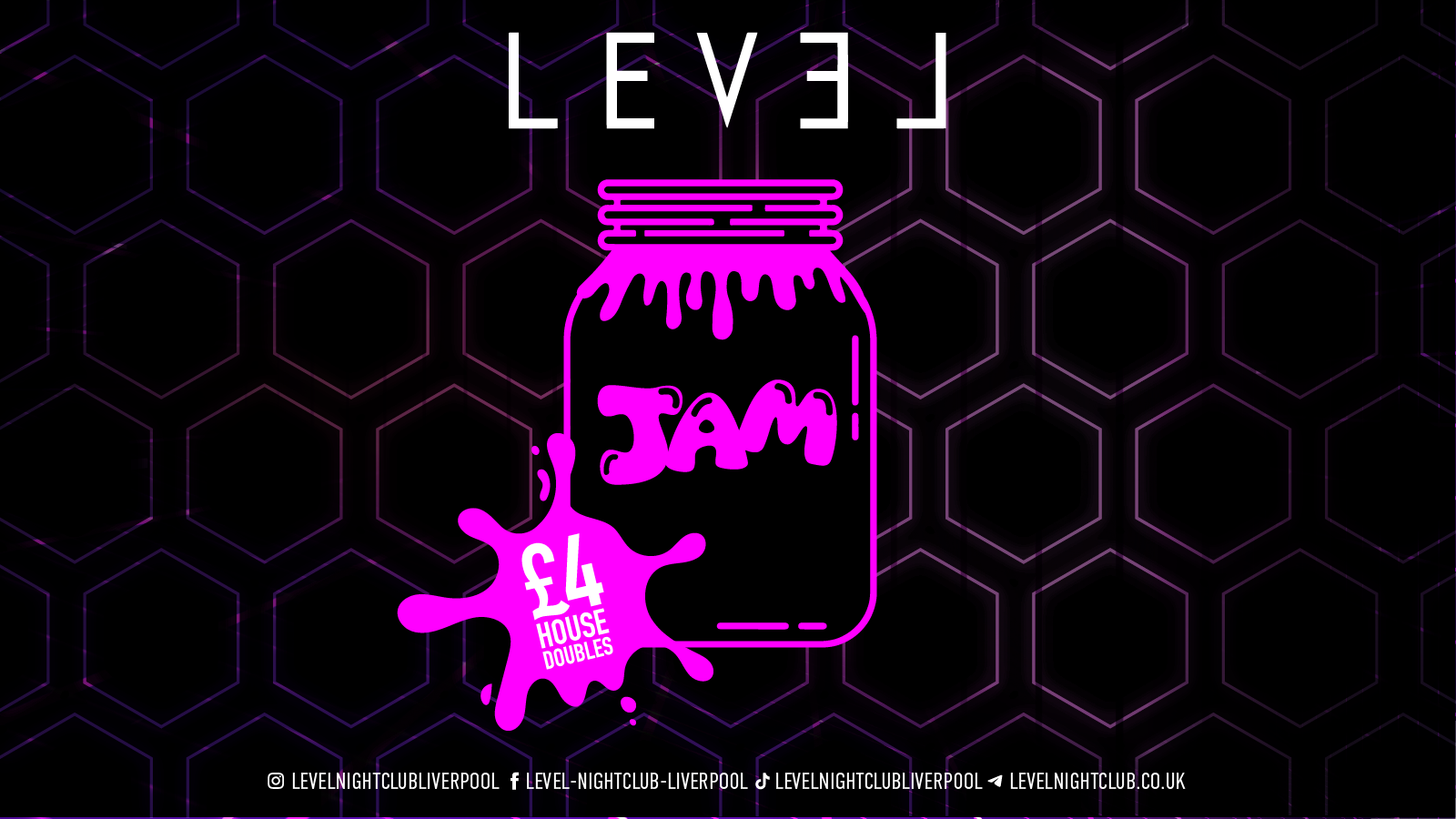 JAM FRIDAYS PAYDAY WEEKEND – £4 DOUBLES ALL NIGHT