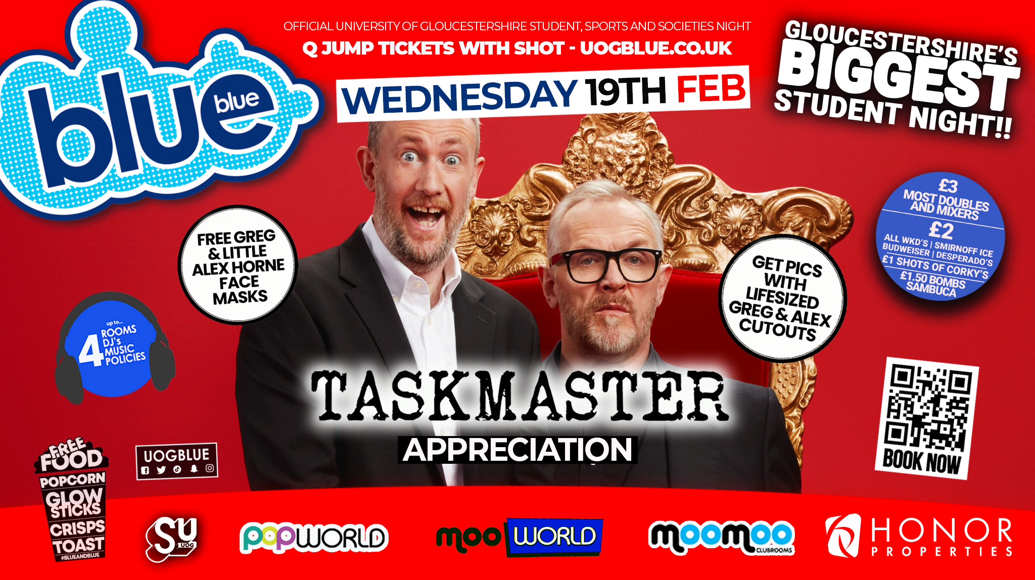 Blue and Blue Wednesdays | 🤩 TASKMASTER APPRECIATION 🤩 MIDDLE FLOOR 100% OPEN / 4 ROOMS!!